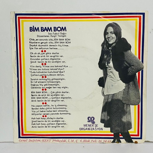 yasemin kumral - bim bam bom - olmaz mı olmaz mı 45 lik plak 