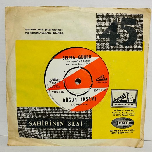 SELMA GÜNERİ - AY ALTINDA - DÜĞÜN AKŞAMI 45 LİK PLAK