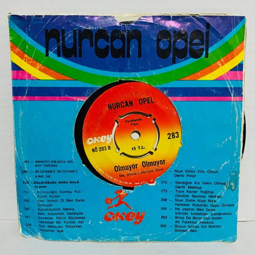 NURCAN OPEL - Sen Damat Ol Ben Gelin / Olmuyor 45 lik plak