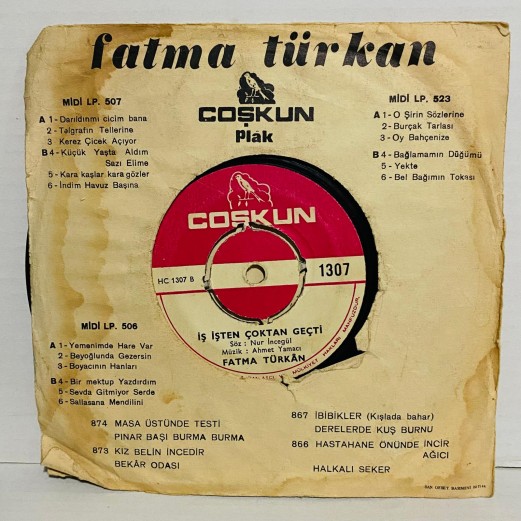 fatma türkan - asma köprü - iş işten çoktan geçti 45 lik plak 