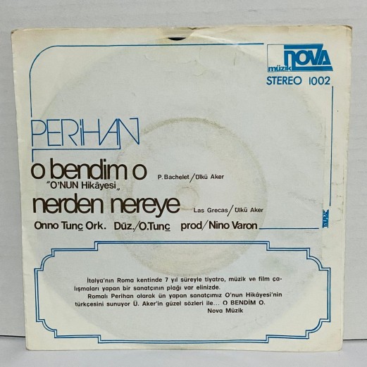 perihan - o bendim o - nerden nereye 45 lik plak 