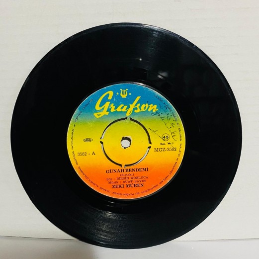 zeki müren - günah bendemi - beni sanki sen yarattın 45 lik plak 