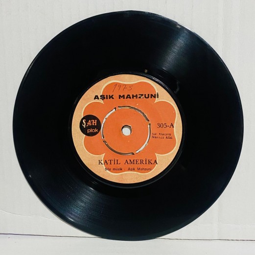 aşık mahzuni şerif - katil amerika - ambargo  45 lik plak 