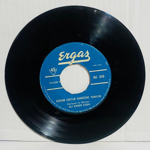 ali ekber çiçek - derdim çoktur hangisine yanayım - gönül gel seninle muhabbet edelim 45 lik plak