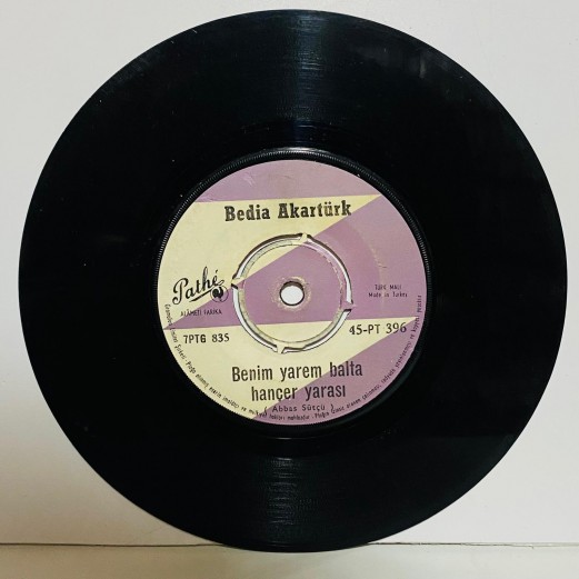 bedia akartürk - kaderime ben küskünüm - benim yarem balta hançer yarası  45 lik plak 
