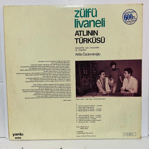 zülfü livaneli - atlının türküsü lp 