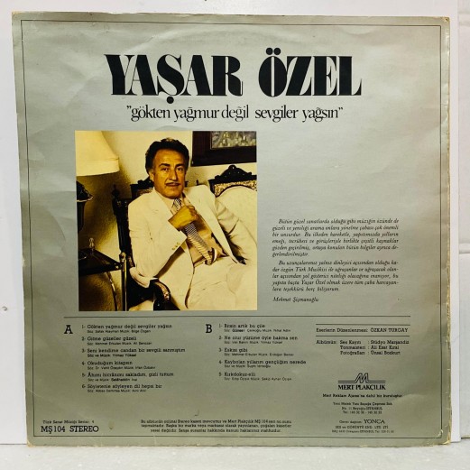 yaşar özel - gökten yağmur değil sevgiler yağsın LP yaşar özel - gökten yağmur değil sevgiler yağsın LP