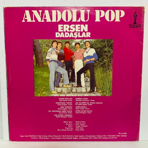 ersen & dadaşlar - anadolu pop Lp (E)