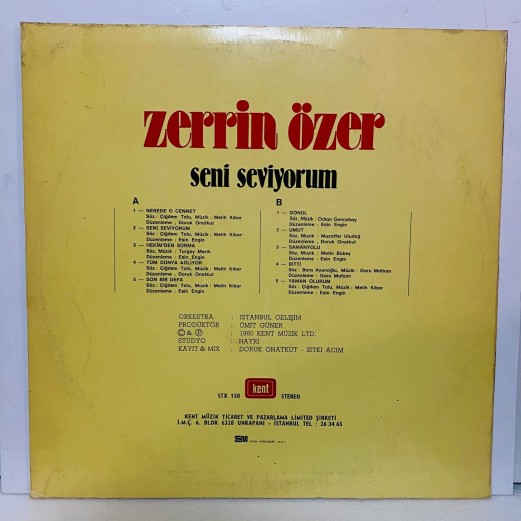 ZERRİN ÖZER - SENİ SEVİYORUM LP 