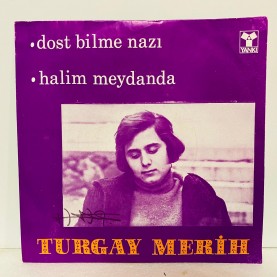 turgay merih - dost bilme nazı - halim meydanda 45 lik plak (E)