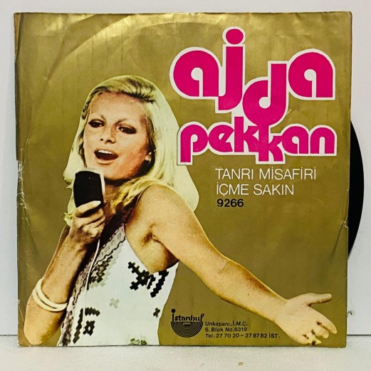 ajda pekkan - tanrı misafiri - içme sakın 45 lik plak (E)