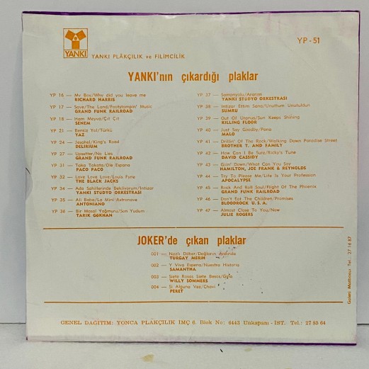 turgay merih - dost bilme nazı - halim meydanda 45 lik plak (E) turgay merih - dost bilme nazı - halim meydanda 45 lik plak (E)