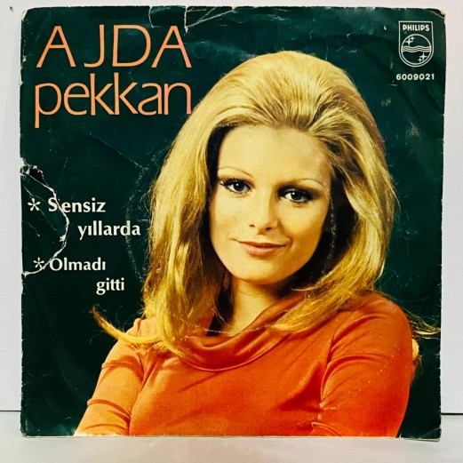 ajda pekkan - sensiz yıllarda - olmadı gitti 45 lik plak 