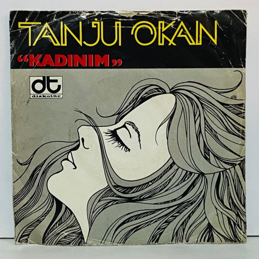 tanju okan - kadınım - yolculuk 45 lik plak ( çizim kapak ) 