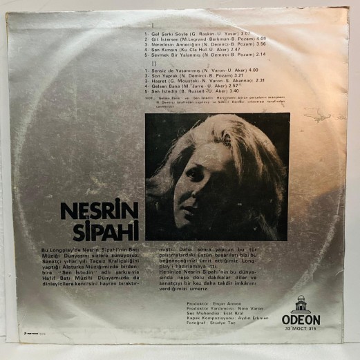nesrin sipahi ve iki dünyası 1 LP
