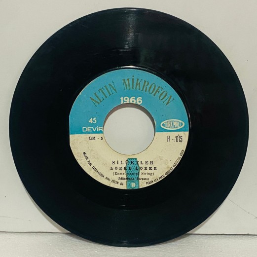 1966 altın mikrofon - silüetler - dede efendi - lorke 45 lik plak 