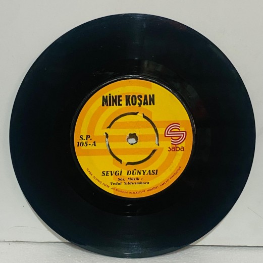 mine koşan - sevgi dünyası - bekletme gel 45 lik plak 
