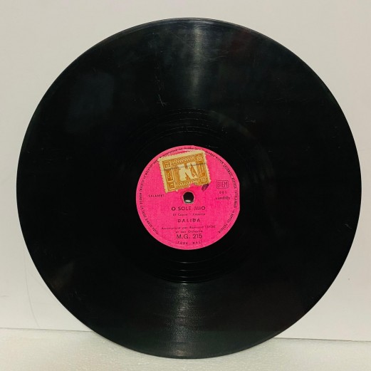 Dalida – Les Enfants du Pirée - O Sole Mio 78 devir taş plak 