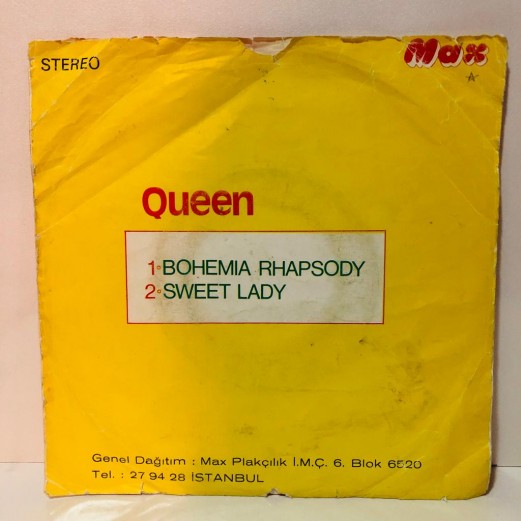 Queen - bohemıan rhapsody - sweet lady 45 lik plak 