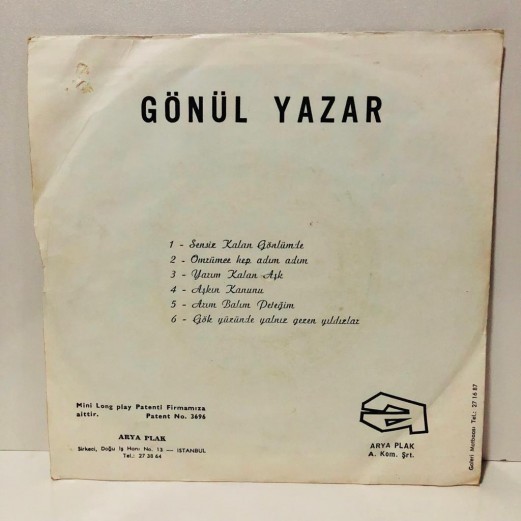 gönül yazar -  mini long play plak 