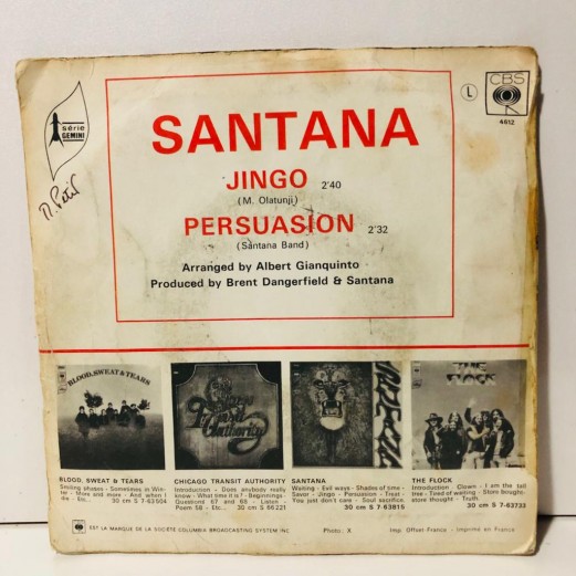 santana - jingo - persuaasion 45 lik plak 