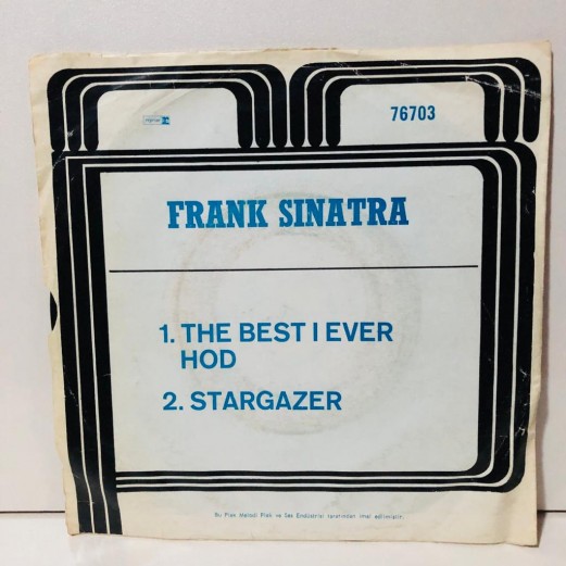 frank sınatra - the best ı ever hod - stargazer 45 lik plak 