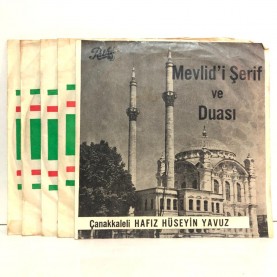 ÇANAKKALELİ HAFIZ HÜSEYİN YAVUZ - MEVLİD'İ ŞERİF VE DUASI ( 4 ADET )  45 LİK PLAK 