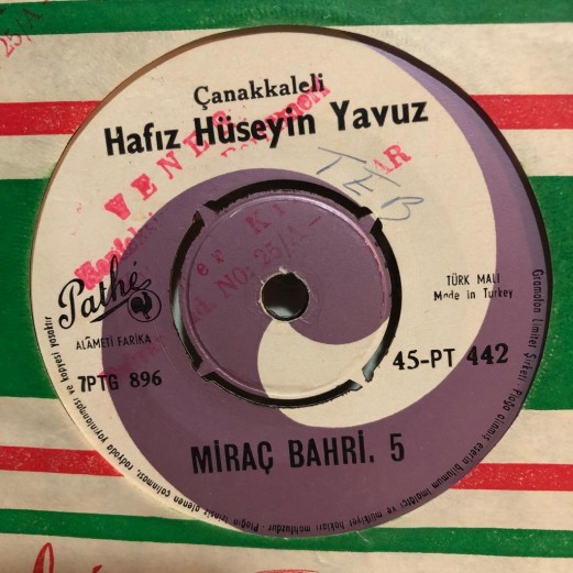 ÇANAKKALELİ HAFIZ HÜSEYİN YAVUZ - MEVLİD'İ ŞERİF VE DUASI ( 4 ADET )  45 LİK PLAK 