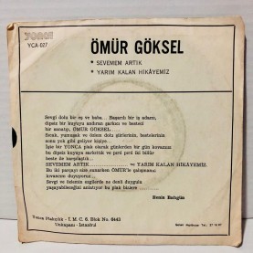 ömür göksel - sevemem artık - yarım kalan hikayemiz 45 lik plak 