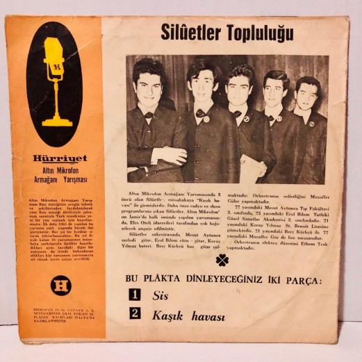 altın mikrofon 1965 - silüetler - sis - kaşık havası 45 lik plak 