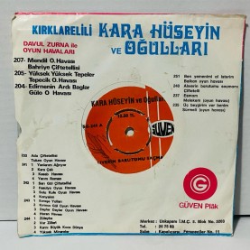 kırklarelili kara hüseyin ve oğulları - alıverin barutumu saçmamı - çiftetelli 45 lik plak