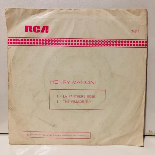 HENRY MANCINI - PEMBE PANTER  45 LİK PLAK 