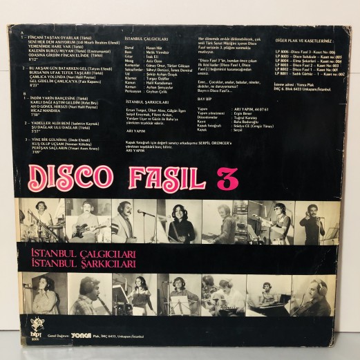 İSTANBUL ÇALGICILARI - DİSCO FASIL 3 LP 