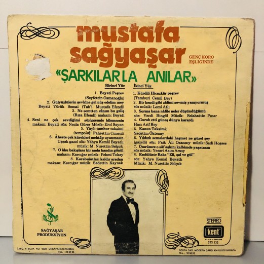 MUSTAFA SAĞYAŞAR - ŞARKILARLA ANILAR LP 