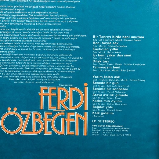 FERDİ ÖZBEĞEN - SOHBET LP 