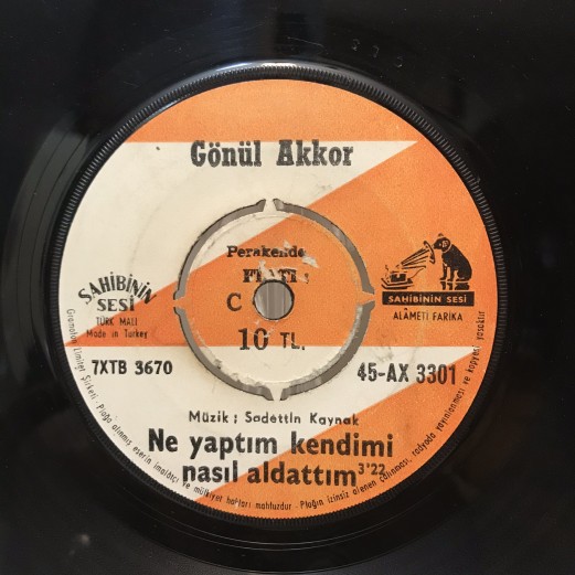 GÖNÜL AKKOR - KALENİN BEDENLERİ (FOLKLOR ) - NE YAPTIM KENDİMİ NASIL ALDATTIM 45 LİK PLAK 