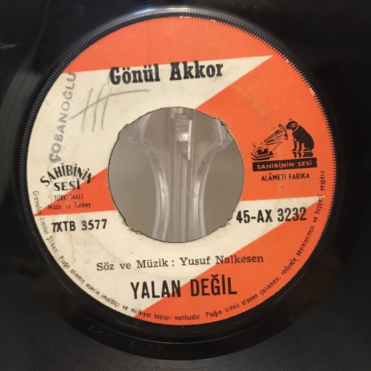 GÖNÜL AKKOR - YALAN DEĞİL - GEÇTİ YOLUN YARISI 45 LİK PLAK 