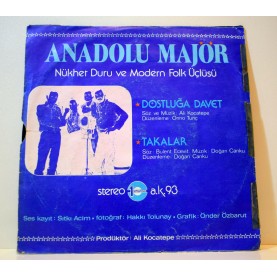 ANADOLU MAJÖR - DOSTLUĞA DAVET - TAKALAR - 1978 EUROVİSİON FESTİVALİ 45 LİK 